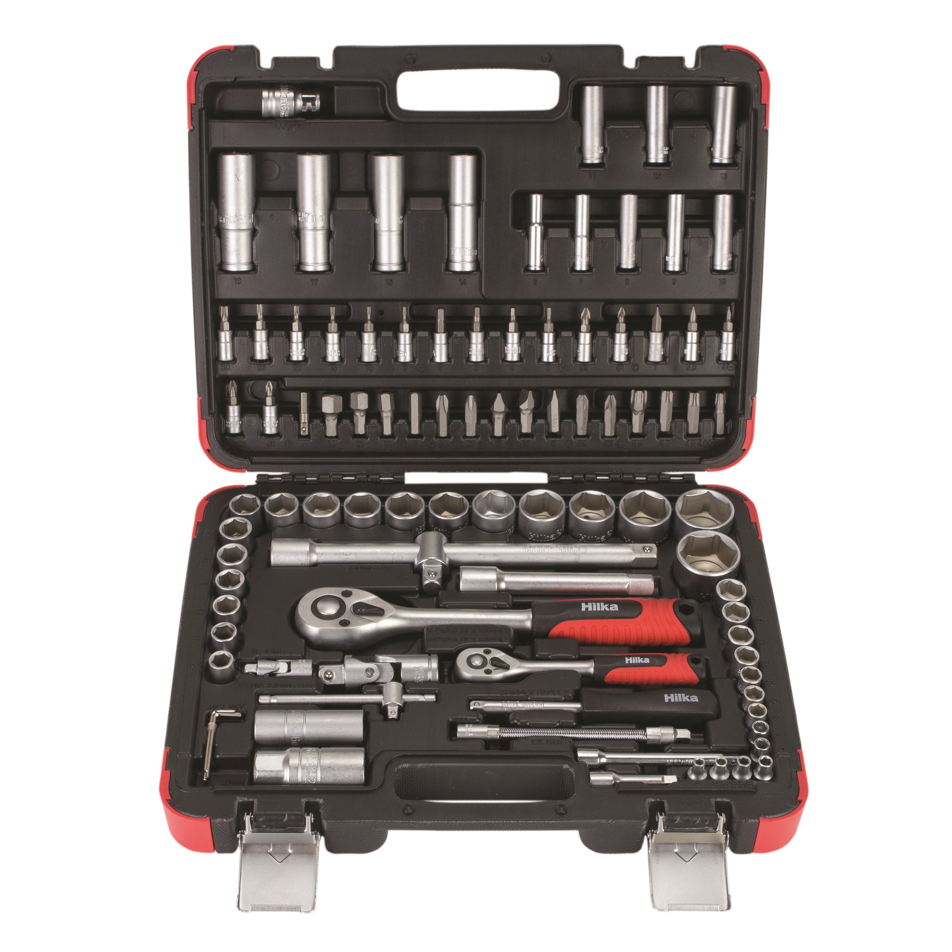 Hilka 94 pce 1/4" & 1/2" Dr Socket Set 01110094