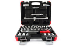 Hilka 32 pce 1/2" Drive Socket Set Metric 01123202