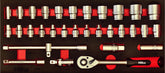 Hilka 32 pce 1/2" Drive EVA Socket Set Metric 01133212