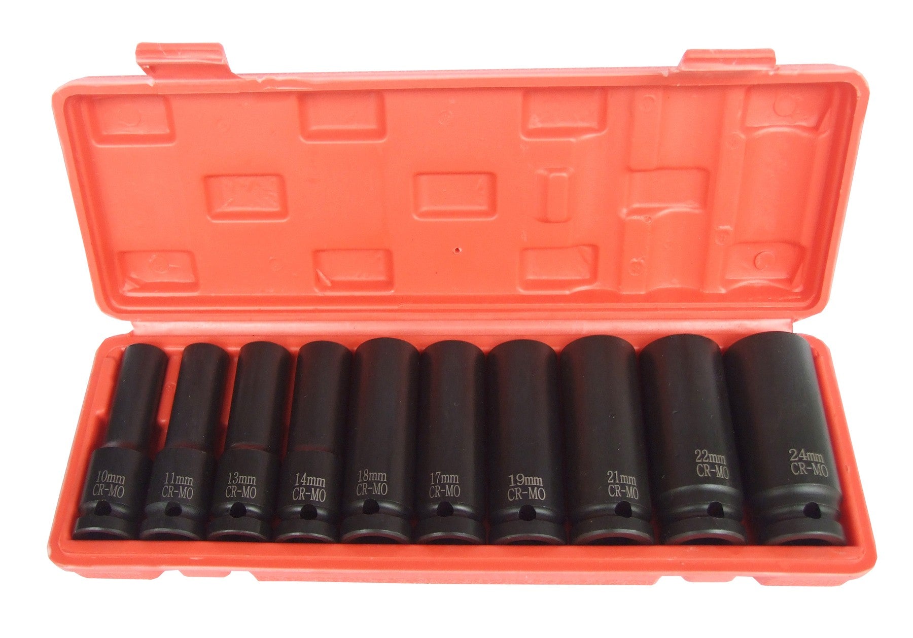 Hilka 10 pce 1/2" Deep Impact Socket Set Metric 01151002
