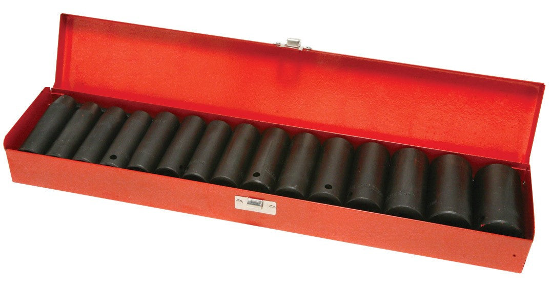 Hilka 15 pce 1/2" Dr Deep Impact Sockets Metric 01151202