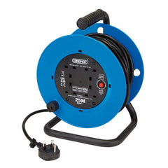 Draper 230V Four Socket Industrial Cable Reel, 25m 02121