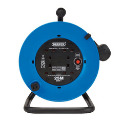 Draper 230V Four Socket Industrial Cable Reel, 25m 02121