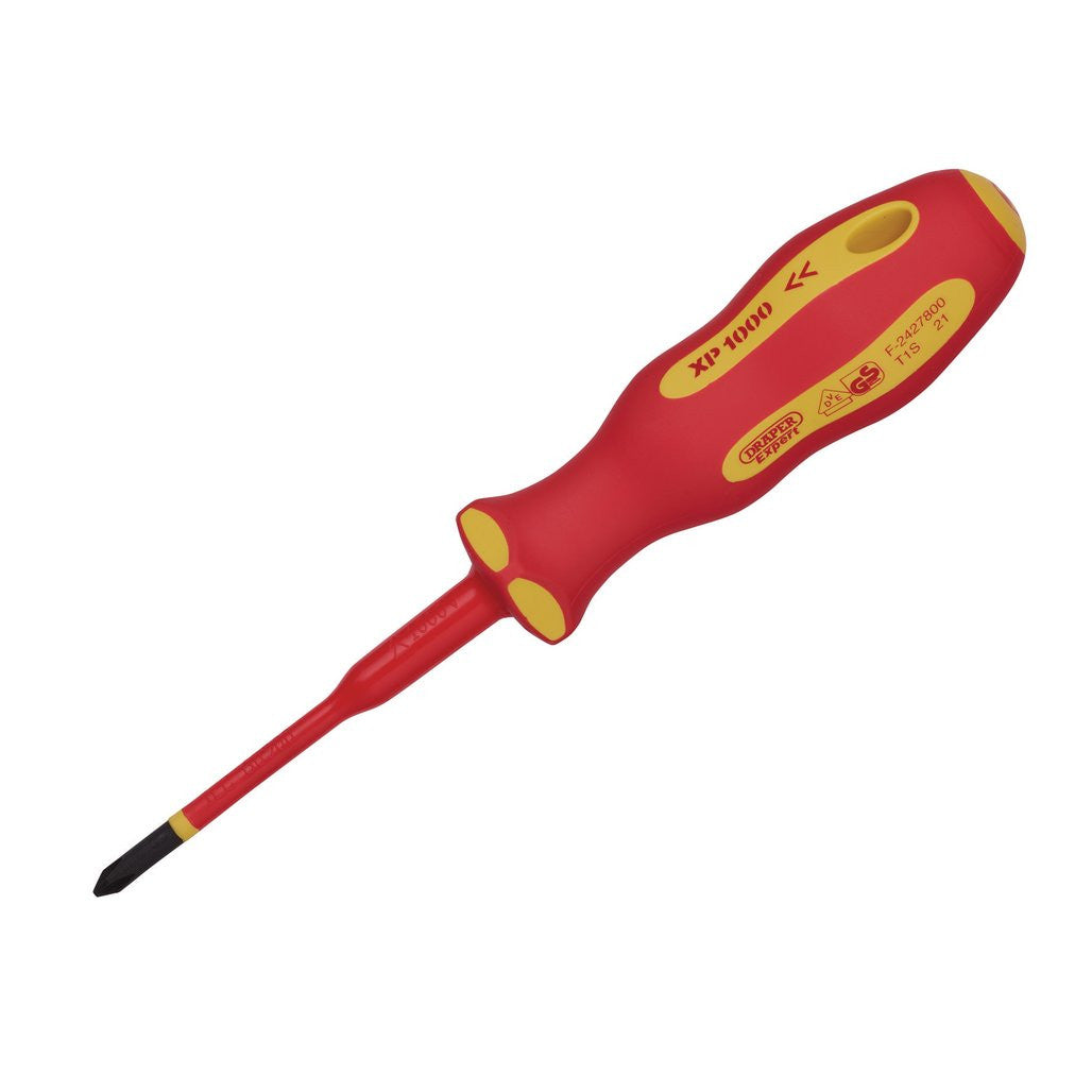 Draper XP1000® VDE Slimline Cross Slot Screwdriver, No.1 x 80mm 02163