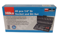 Hilka 46 pce 1/4" Dr Socket & Bit Set 02203301