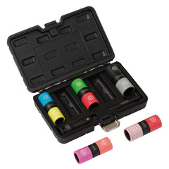 Draper Double Ended Wheel Nut Socket Set, 1/2" Sq. Dr. (7 Piece) 02744