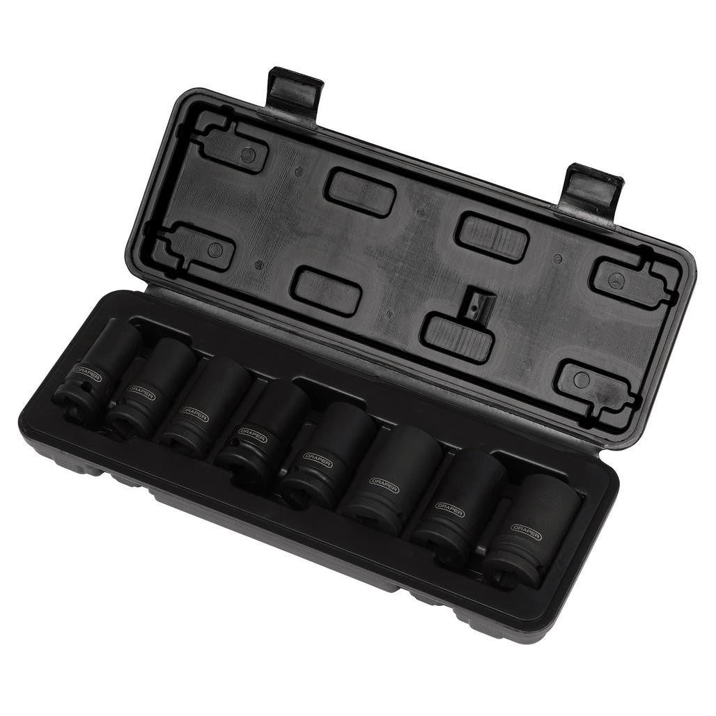 Draper Locking Wheel Nut Removal Set, 1/2" Sq. Dr. (8 Piece) 02746