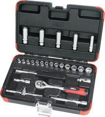 Hilka 25 pce 1/4" Drive Socket Set Metric 03142502