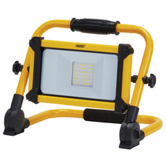 Draper 230V SMD LED Rechargeable Folding Site Light, 20W, 2200 Lumens, Power Adaptor Supplied