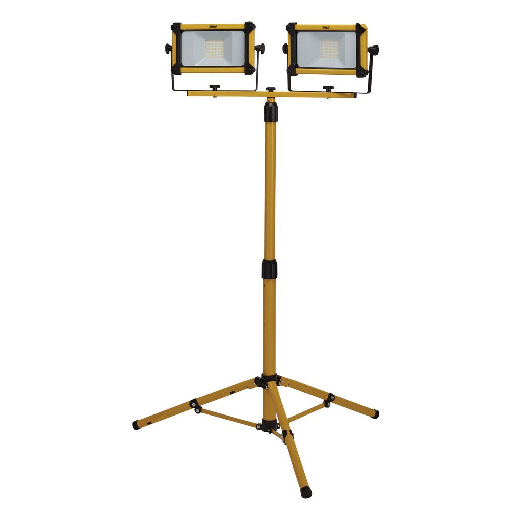 Draper 230V SMD LED Tripod Site Light, 2 x 50W, 11000 Lumens