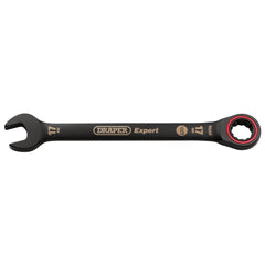 Draper Expert HI-TORQ® Metric Ratchet Combination Spanner, 17mm, Black 03890