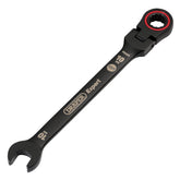 Draper Expert HI-TORQ® Metric Flexible Head Ratchet Combination Spanner, 10mm, Black 03916