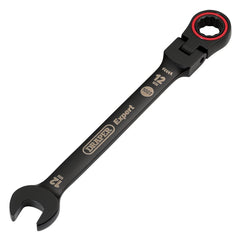 Draper Expert HI-TORQ® Metric Flexible Head Ratchet Combination Spanner, 12mm, Black 03918