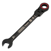 Draper Expert HI-TORQ® Metric Flexible Head Ratchet Combination Spanner, 14mm, Black 03920