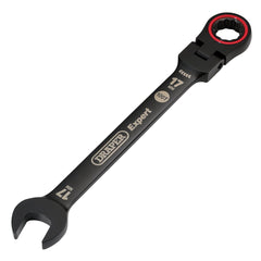 Draper Expert HI-TORQ® Metric Flexible Head Ratchet Combination Spanner, 17mm, Black 03924