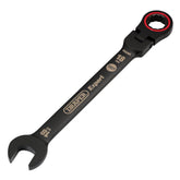 Draper Expert HI-TORQ® Metric Flexible Head Ratchet Combination Spanner, 18mm, Black 03925