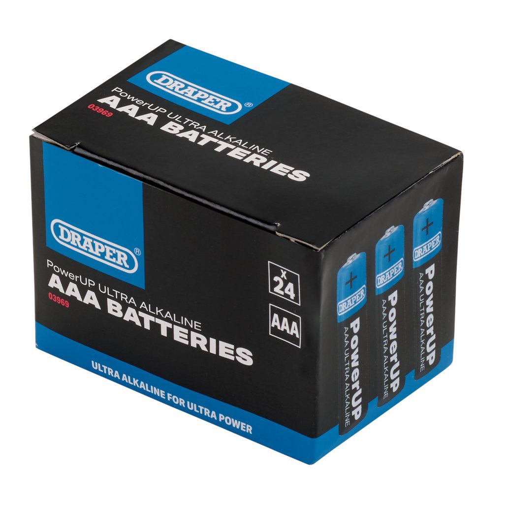 Draper Draper PowerUP Ultra Alkaline AAA Batteries (Pack of 24)