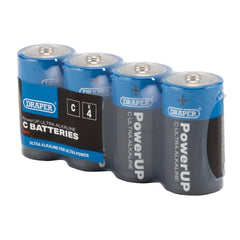 Draper Draper PowerUP Ultra Alkaline C Batteries (Pack of 4)