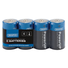 Draper Draper PowerUP Ultra Alkaline C Batteries (Pack of 4)