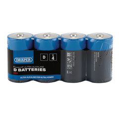 Draper Draper PowerUP Ultra Alkaline D Batteries (Pack of 4)