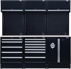 BUNKER 14 Piece Modular Storage Combo with Stainless Steel Worktop 2040mm 04415