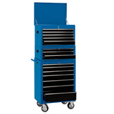 Draper Expert Combination Roller Cabinet and Tool Chest, 15 Drawer, 26", Blue 04593