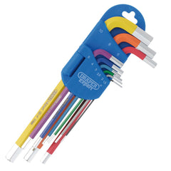 Draper Expert Metric Long Arm Hex Key Set, Colour Coded (9 Piece) 04905
