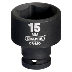 Draper HI-TORQ® 6 Point Impact Socket, 1/4" Sq. Dr., 15mm 05062