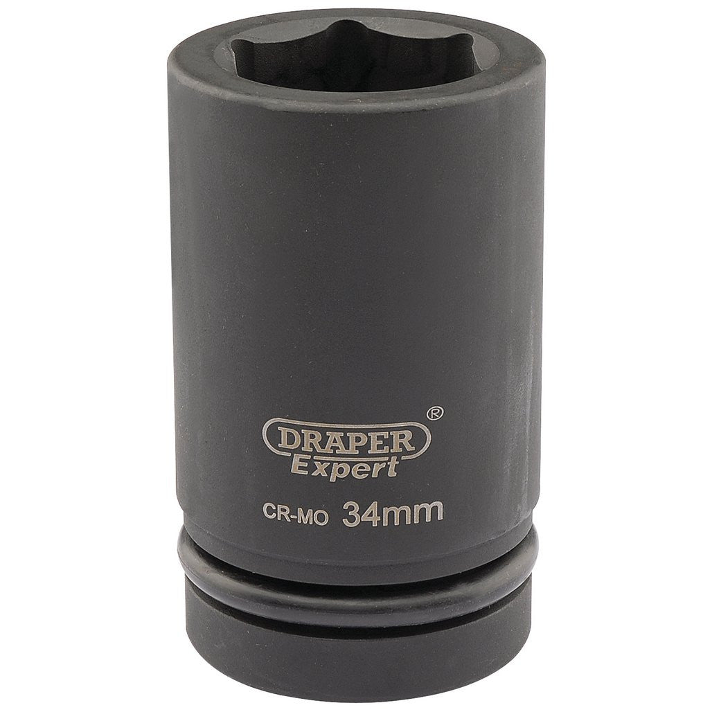 Draper HI-TORQ® 6 Point Deep Impact Socket, 1" Sq. Dr., 34mm 05148