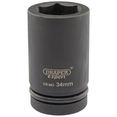 Draper HI-TORQ® 6 Point Deep Impact Socket, 1" Sq. Dr., 34mm 05148