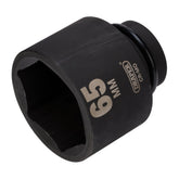 Draper HI-TORQ® 6 Point Deep Impact Socket, 1" Sq. Dr., 65mm 05158