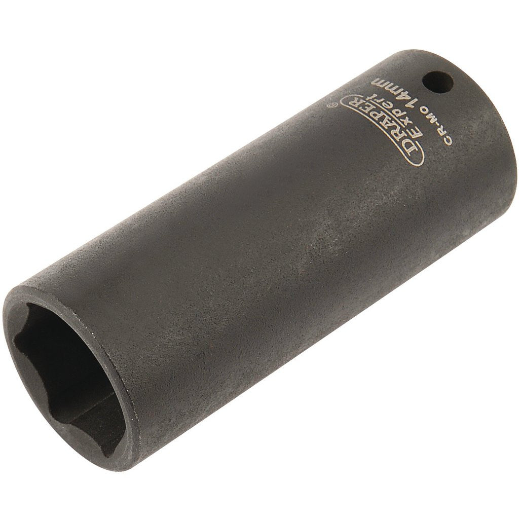Draper HI-TORQ® 6 Point Deep Impact Socket, 1/4" Sq. Dr., 14mm 05192