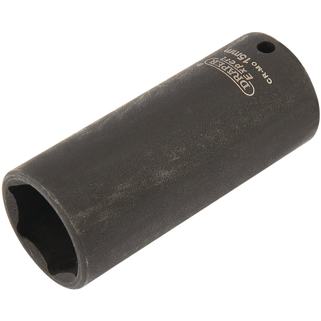 Draper HI-TORQ® 6 Point Deep Impact Socket, 1/4" Sq. Dr., 15mm 05193