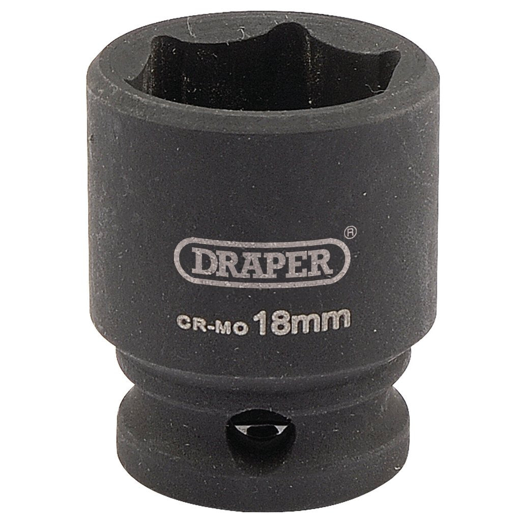 Draper HI-TORQ® 6 Point Impact Socket, 3/8" Sq. Dr., 18mm 06878