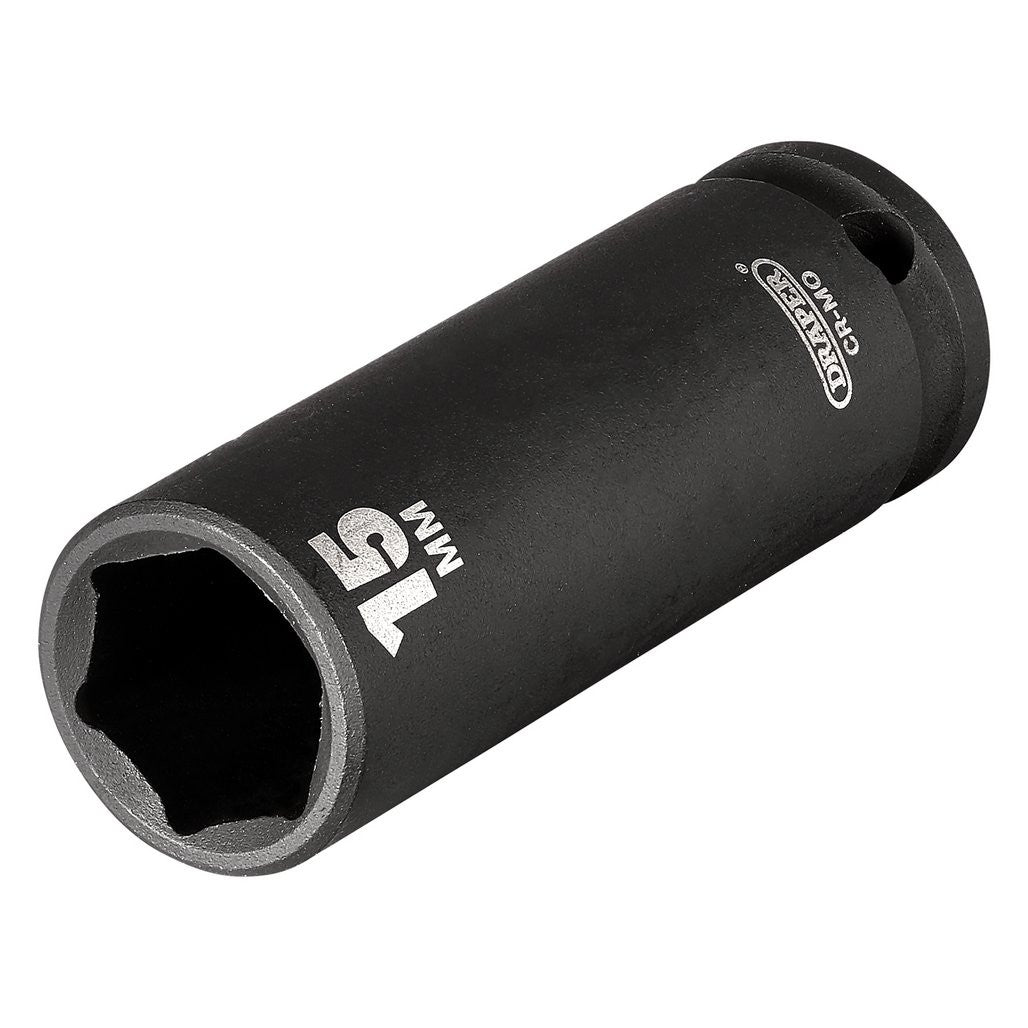 Draper HI-TORQ® 6 Point Deep Impact Socket, 3/8" Sq. Dr., 15mm 06888