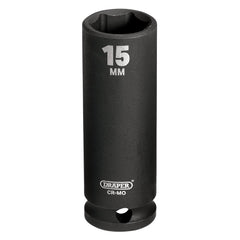 Draper HI-TORQ® 6 Point Deep Impact Socket, 3/8" Sq. Dr., 15mm 06888