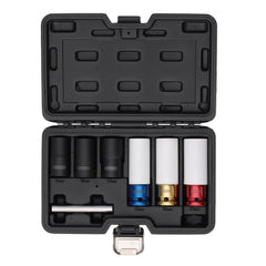 Draper Wheel Nut and Bolt Extractor Socket Set, 1/2" Sq. Dr. (7 Piece) 07115