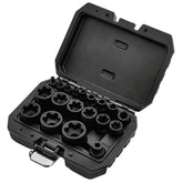 Draper External Torx Plus Socket Set, 1/4", 3/8", 1/2" Sq. Dr. (19 Piece) 07128