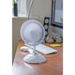 Draper 230V Clip-On Desk Fan, 6"/150mm, 15W 08710