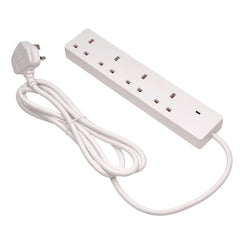 Draper Four Socket Extension Lead with Neon Indicator, 2m 09657