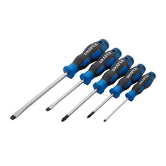 Draper Soft Grip Screwdriver Set, 3 x Plain Slot, 2 x PZ TYPE (5 Piece) 09783