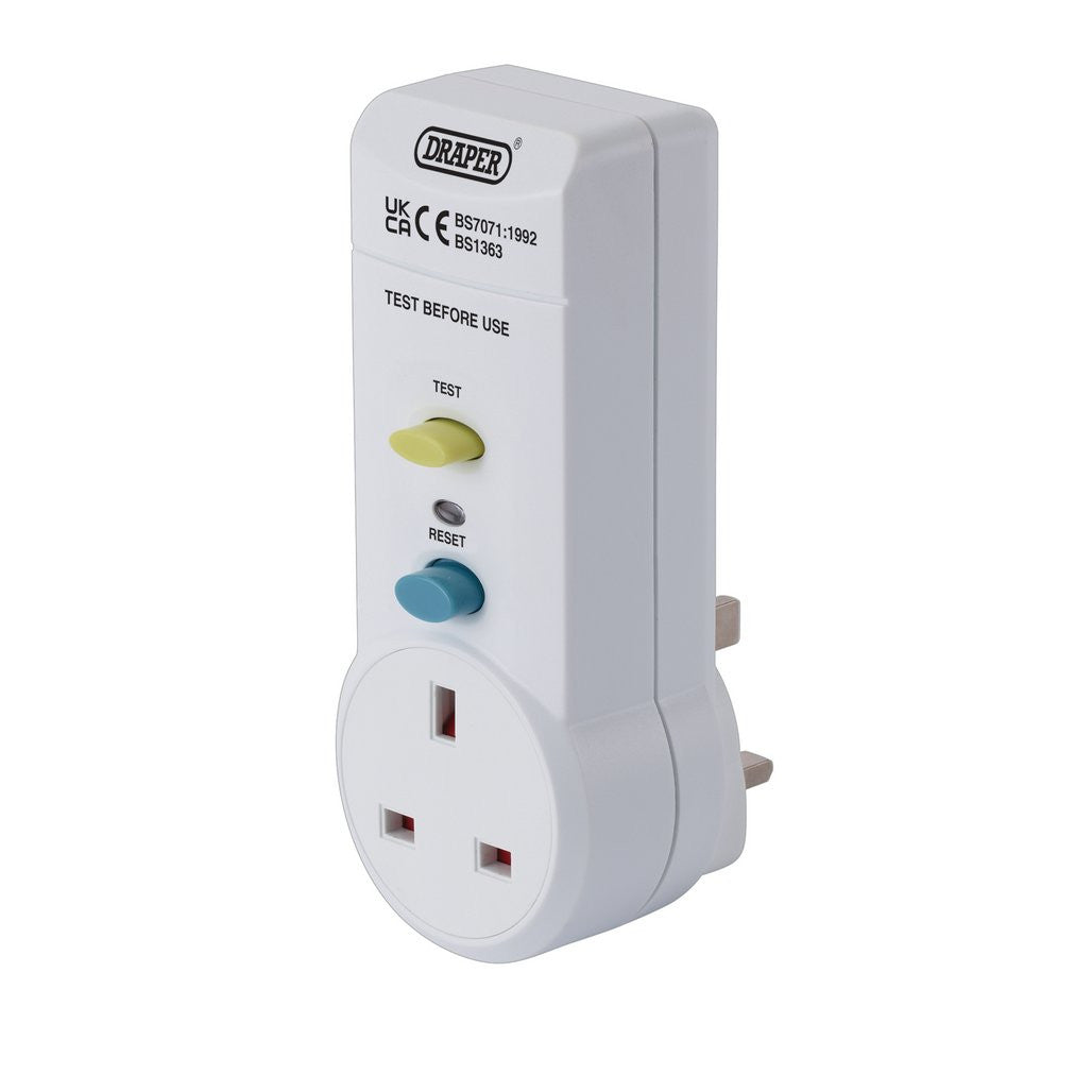 Draper RCD Adaptor, 220-250v/50Hz, 13 AMP 10205