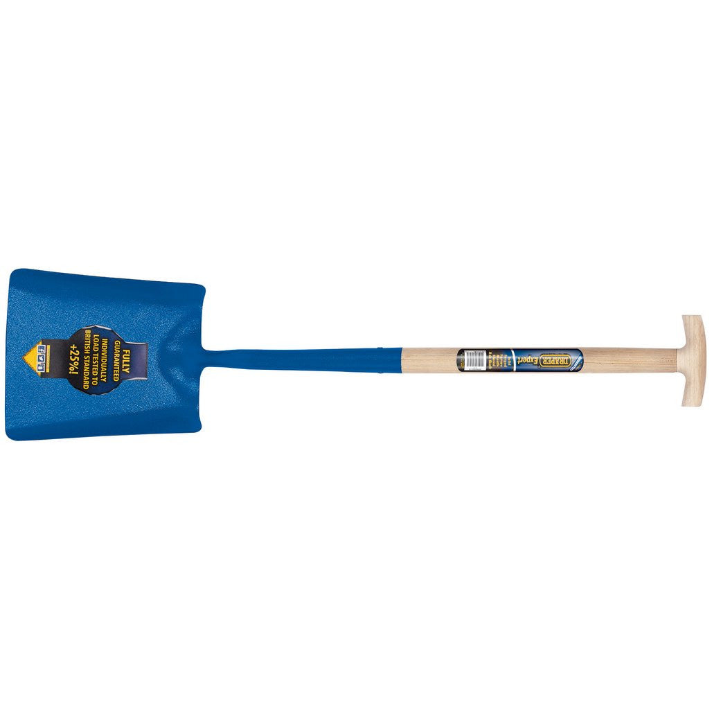 Draper Expert Contractors Square Mouth Shovel with Ash Shaft and T-Handle 10873