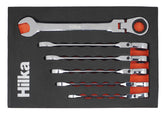 Hilka 6 pce EVA Ratchet Spanner Set with Flexible Head Metric 11405506