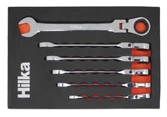 Hilka 6 pce EVA Ratchet Spanner Set with Flexible Head Metric 11405506