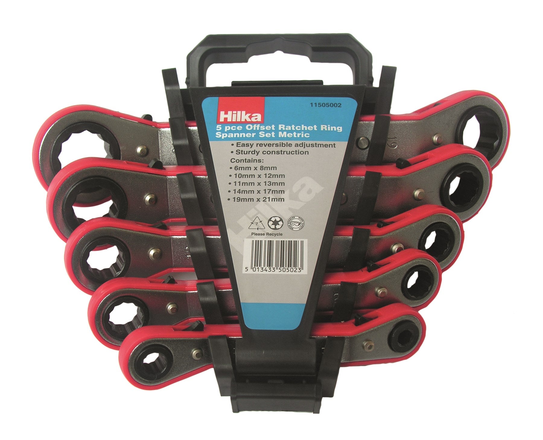 Hilka 5 pce Ratchet Ring Spanner Set Metric 11505002
