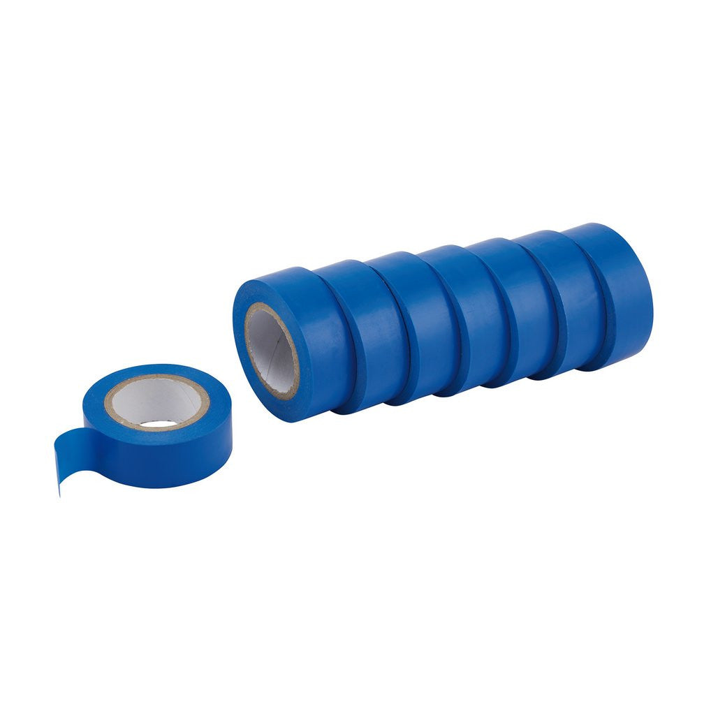 Draper Expert Insulation Tape to BSEN60454/Type2, 10m x 19mm, Blue (Pack of 8) 11915