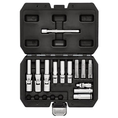 Draper Thin Wall PSG Glow Plug Socket Set, 3/8" and 1/4" Sq. Dr. (18 Piece) 12397