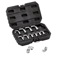 Draper Flexible Crowfoot Socket Wrench Set, 3/8" Sq. Dr. (12 Piece) 12403