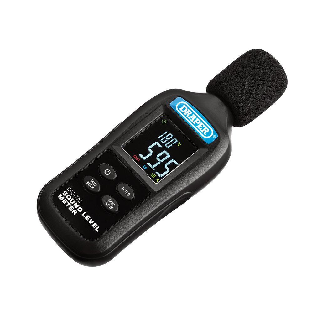 Draper Handheld Digital Sound Level Meter, 35-135dB and -20 to +70°C
